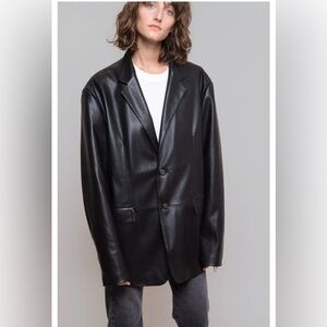 Frankie Shop Olympia Leather Blazer